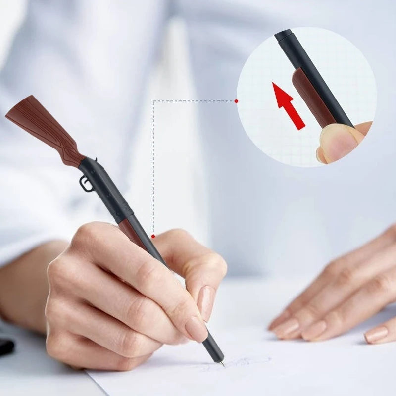 5 Pcs Unique Design Gun-Shaped Ballpoint Pen, Smooth Writing Fun Pen, Novelty Writing Instrument, Stylish & Cool Stationery for Office & Daily Use