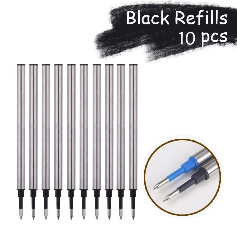 High-Quality Stainless Steel Ballpoint Pen, Business Signature Pen, Refillable Design, Ideal Stationery for Office & School Use