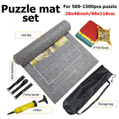 Puzzle Storage Mat for Kids, Multi‑Size Puzzle Blanket with Carry Bag, Portable Parent‑Child Early Educational Toy & Perfect Gift