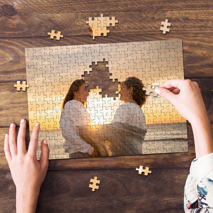 35/300/500/1025 Pcs Personalized Custom Photo Jigsaw Puzzle, Custom Image Upload Puzzle, Unique Souvenir Gift for Family and Friends