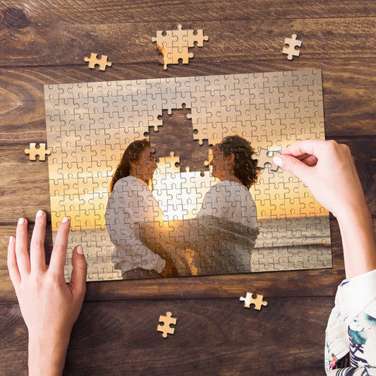 35/300/500/1025 Pcs Personalized Custom Photo Jigsaw Puzzle, Custom Image Upload Puzzle, Unique Souvenir Gift for Family and Friends