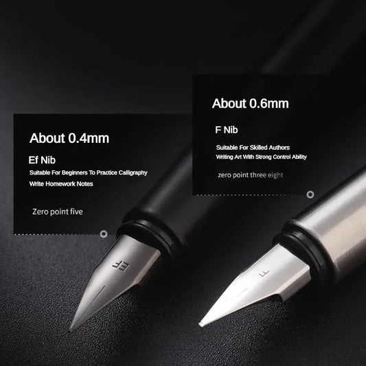 Jinhao 35 All-Steel Luxury Fountain Pen, EF/F Nib Smooth Writing Pen, Premium Stationery for Business, Office & School Calligraphy