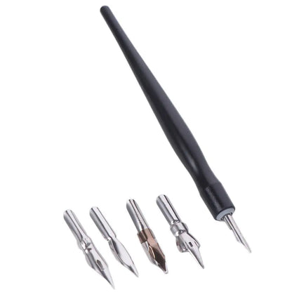 Anti-Leak & Anti-Scrub Panel Line Pen, Convenient Infiltration Pen, Plastic Modeling Tool with 5 Nibs