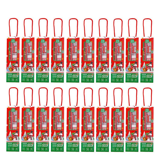 20 Sets Compact Stationery Kits with Pencils & Erasers, Ideal Christmas Gifts for Kids