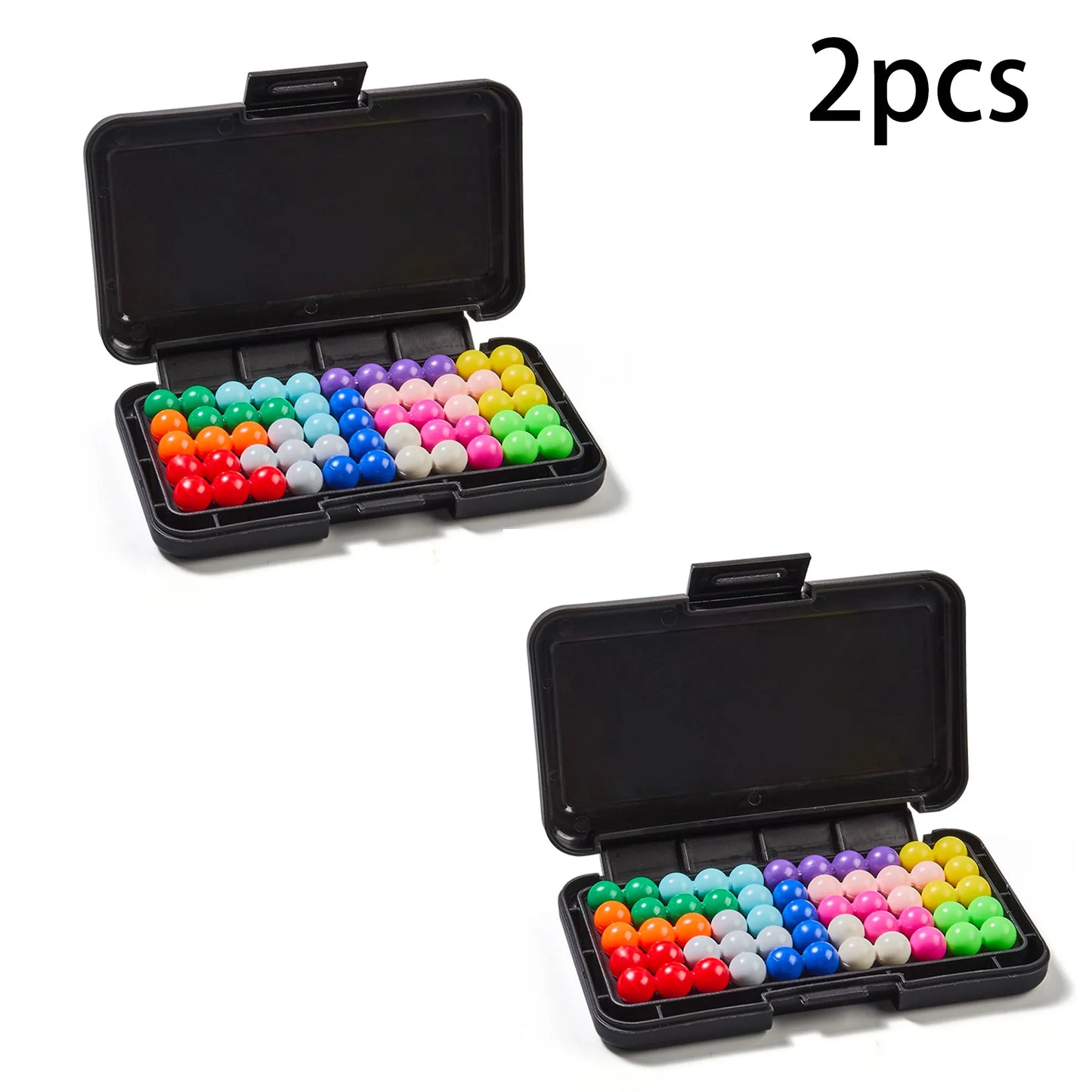 120 Challenges IQ 3D Puzzle Board Game, Classic Pyramid Pearl Logic Game, Montessori Educational Toy & Ideal Gift for Kids