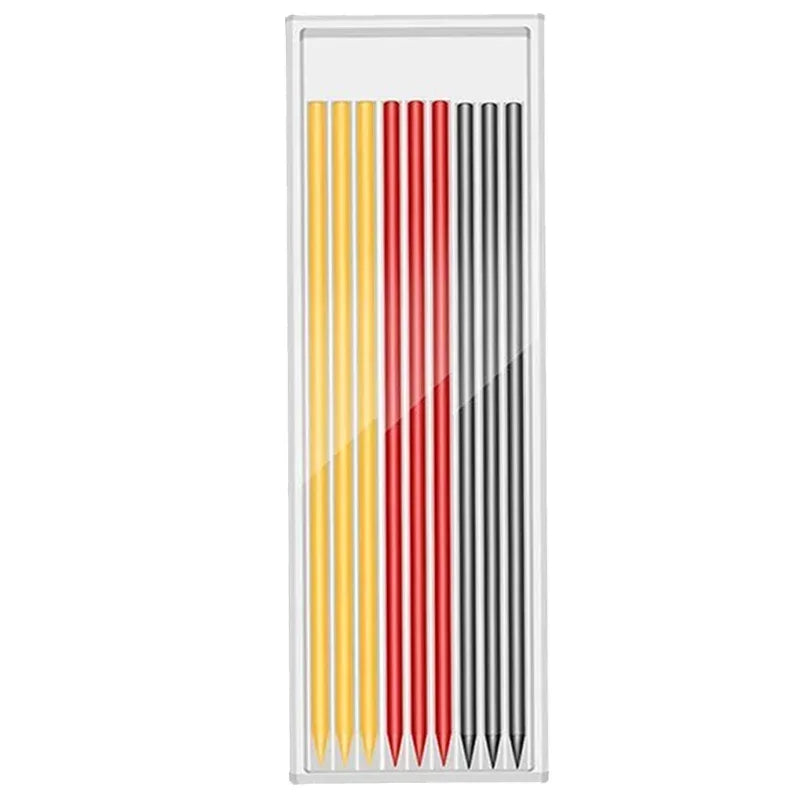 Solid Carpenter Mechanical Pencil for Woodworking & Construction, One-Piece Structure with Built-in Sharpener Pen Cap, Practical Stationery Tool