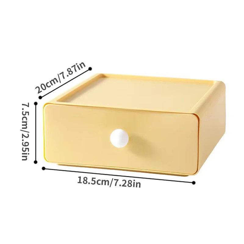 Single Layer Desktop Drawer Organizer, Stackable Design Storage Case, Perfect for Sorting Stationery and Daily Small Items