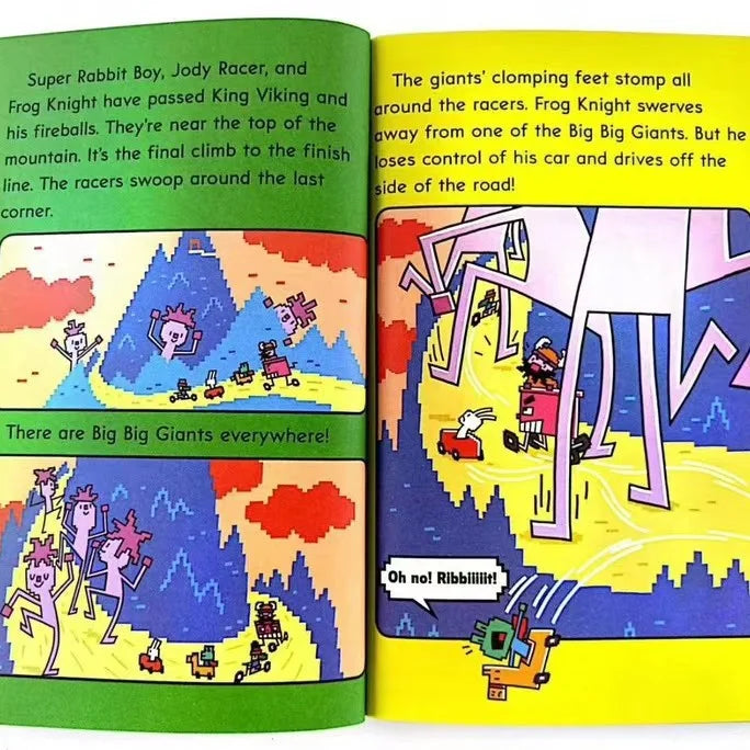 16 Books/Set Press Start English Picture Storybooks, Kids English Reading Learning Books for Children Ages 5 to 8
