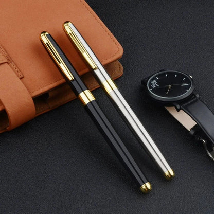 High-Quality Stainless Steel Ballpoint Pen, Business Signature Pen, Refillable Design, Ideal Stationery for Office & School Use