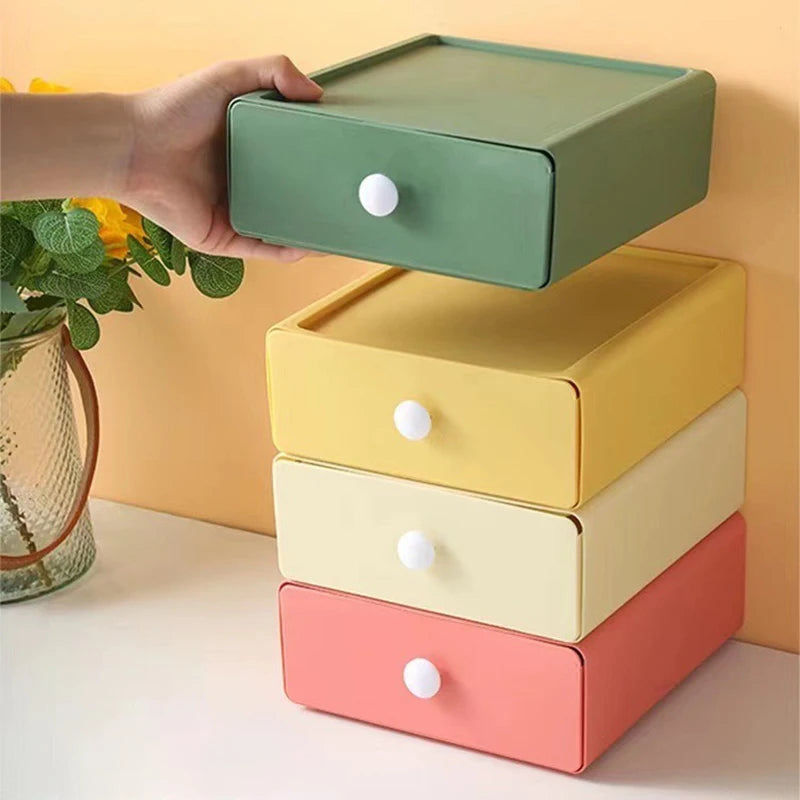 Single Layer Desktop Drawer Organizer, Stackable Design Storage Case, Perfect for Sorting Stationery and Daily Small Items
