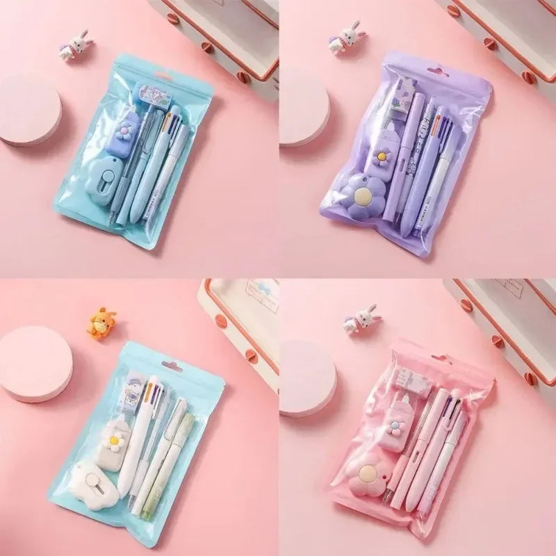 7-in-1 Stationery Set, Back to School & Birthday Gift, Including Pencils, Eraser, Correction Tape, Ideal School Prize for Kids & Office Use