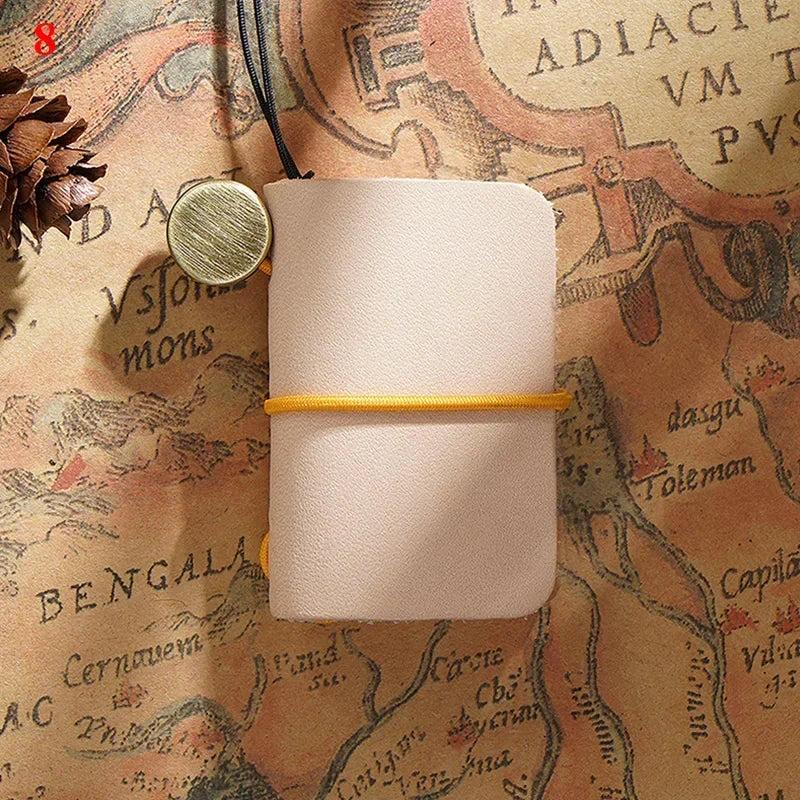 32 Sheets Ultra-Small Mini Notebook, Cute & Portable, Refillable Loose-Leaf Design, Premium Hand Account Notepad Stationery