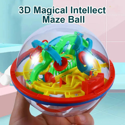 3D Maze Ball Puzzle – Perplexus Labyrinth IQ Challenge with Display Stand, Brain Teaser Toy & Creative Gift for Kids & Adults