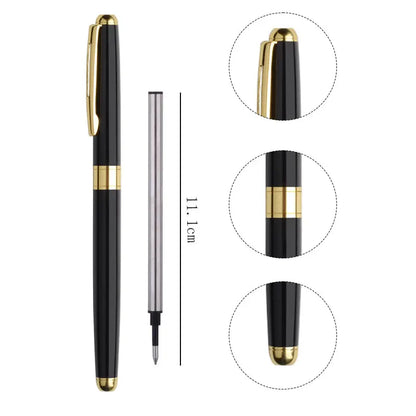 High-Quality Stainless Steel Ballpoint Pen, Business Signature Pen, Refillable Design, Ideal Stationery for Office & School Use
