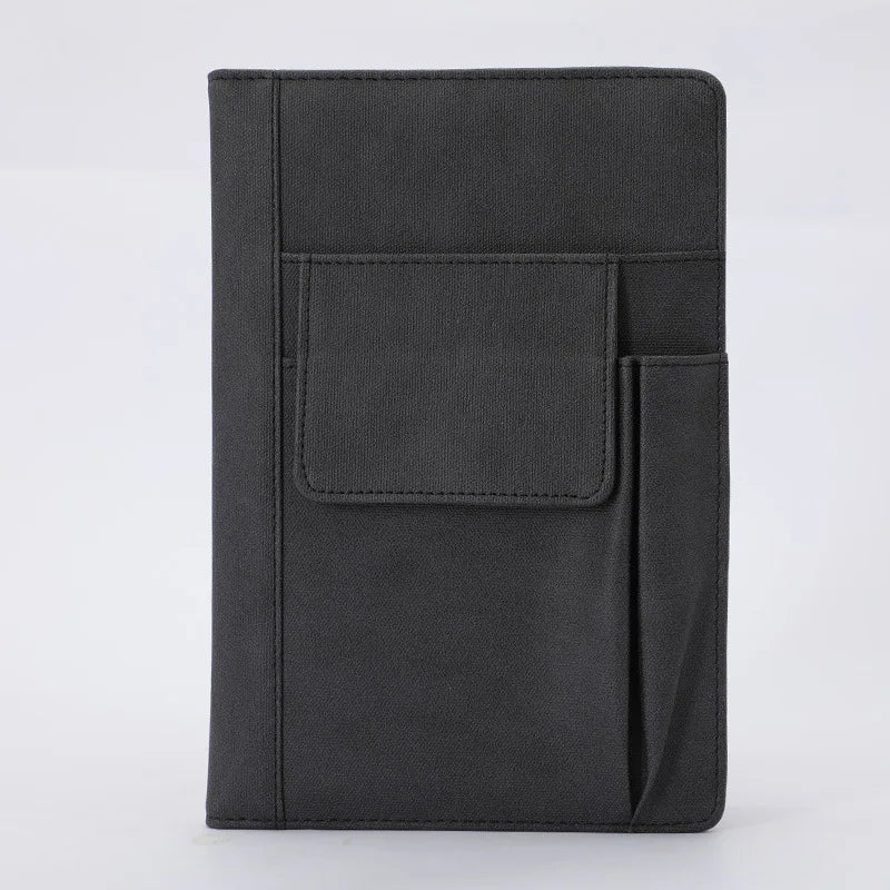 A5 Refillable Leather Journal Notebook, Hardcover, 200 Pages Thick Paper, Ideal for Students & Office Stationery