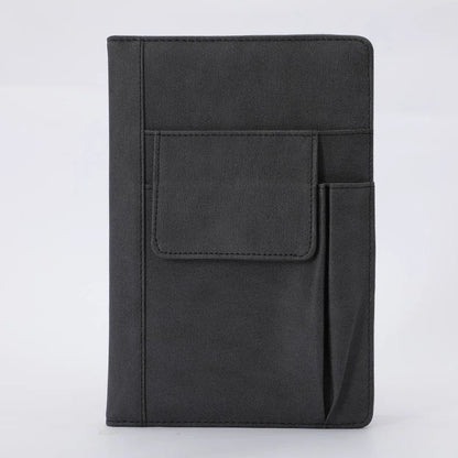 A5 Refillable Leather Journal Notebook, Hardcover, 200 Pages Thick Paper, Ideal for Students & Office Stationery