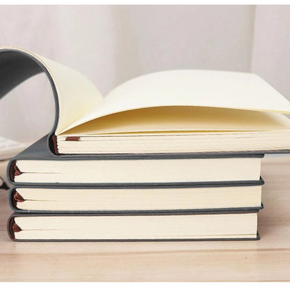 A6 High-End PU Leather Notebook, 200 Pages, Ideal for College Students & Office Use, Professional Work & Meeting Journal, Available in Lined/Blank/Grid Paper