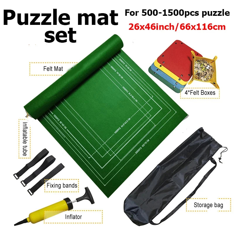 Puzzle Storage Mat for Kids, Multi‑Size Puzzle Blanket with Carry Bag, Portable Parent‑Child Early Educational Toy & Perfect Gift