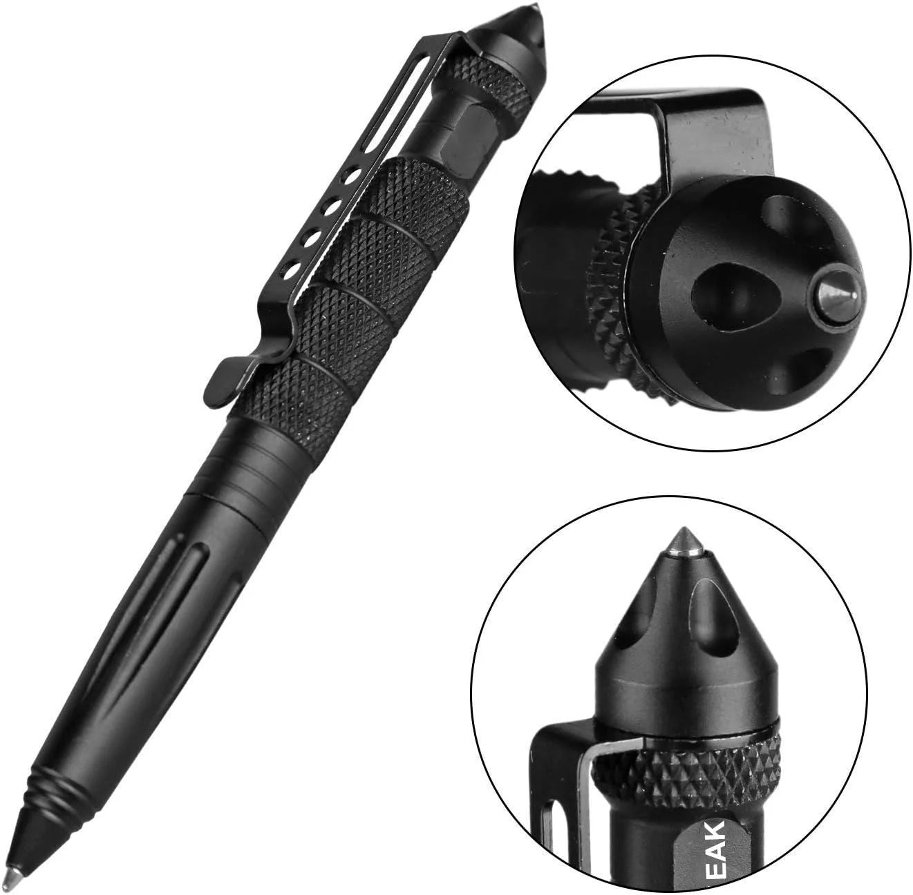 Military Tactical Pen, Professional Self-Defense Pen & Emergency Glass Breaker, Tungsten Steel Construction, Multi-Function Writing Tool with 6 Refills