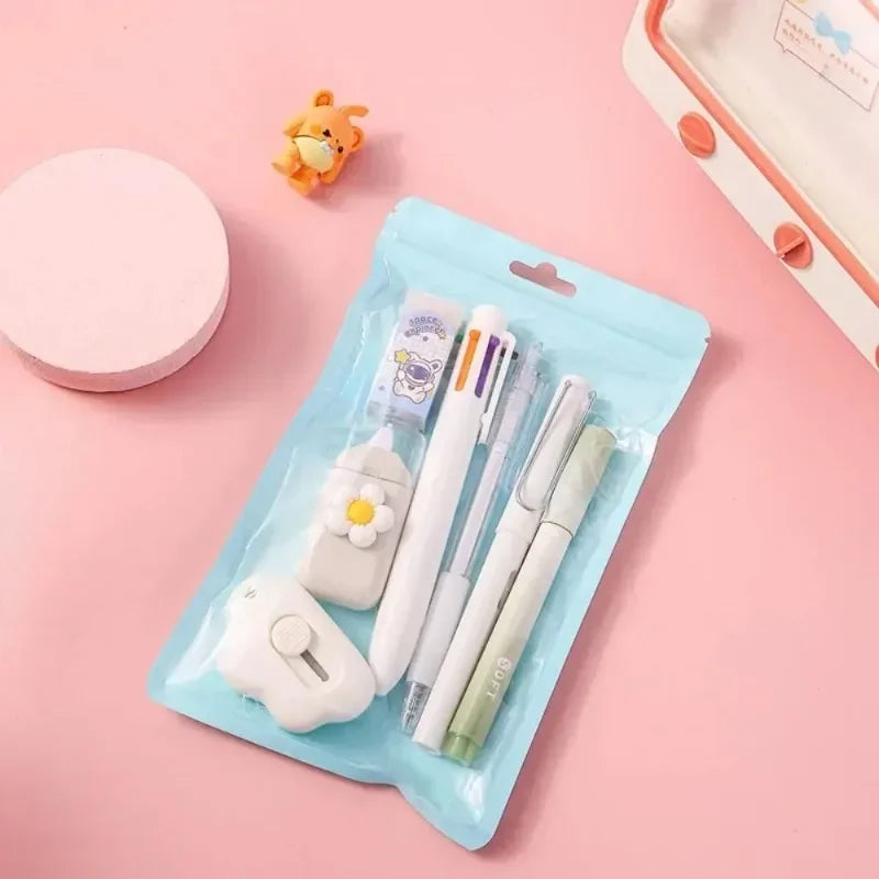 7-in-1 Stationery Set, Back to School & Birthday Gift, Including Pencils, Eraser, Correction Tape, Ideal School Prize for Kids & Office Use