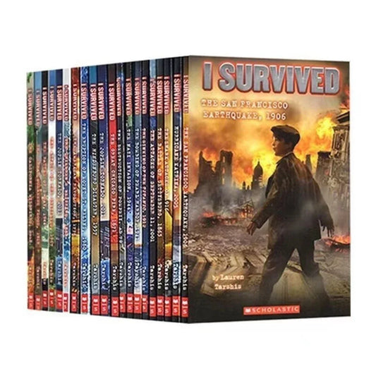 22-Book I Survived Collection, Kids’ English Reading Books, Disaster & Historical Survival Novels, Chapter Books for Children