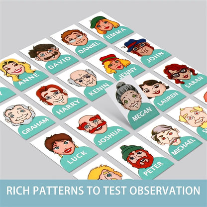 Guess Who I Am Puzzle Game – Interactive Two-Player Portable Tray Board Game, Perfect for Kids