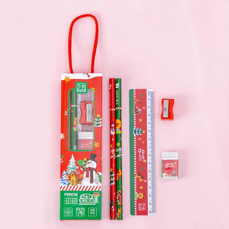 20 Sets Compact Stationery Kits with Pencils & Erasers, Ideal Christmas Gifts for Kids