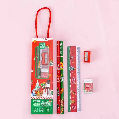 20 Sets Compact Stationery Kits with Pencils & Erasers, Ideal Christmas Gifts for Kids