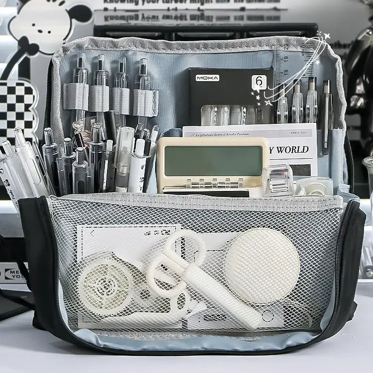 Large Capacity Simple Pencil Case, Multifunctional Stationery Storage Bag, Practical Organizer for Students and Office Use