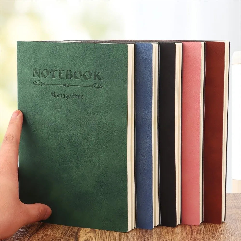 A5 Minimalist Notebook, 360 Pages, Soft Waterproof Leather Cover, Universal Business Memo Diary, Back to School Stationery