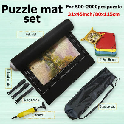 Puzzle Storage Mat for Kids, Multi‑Size Puzzle Blanket with Carry Bag, Portable Parent‑Child Early Educational Toy & Perfect Gift