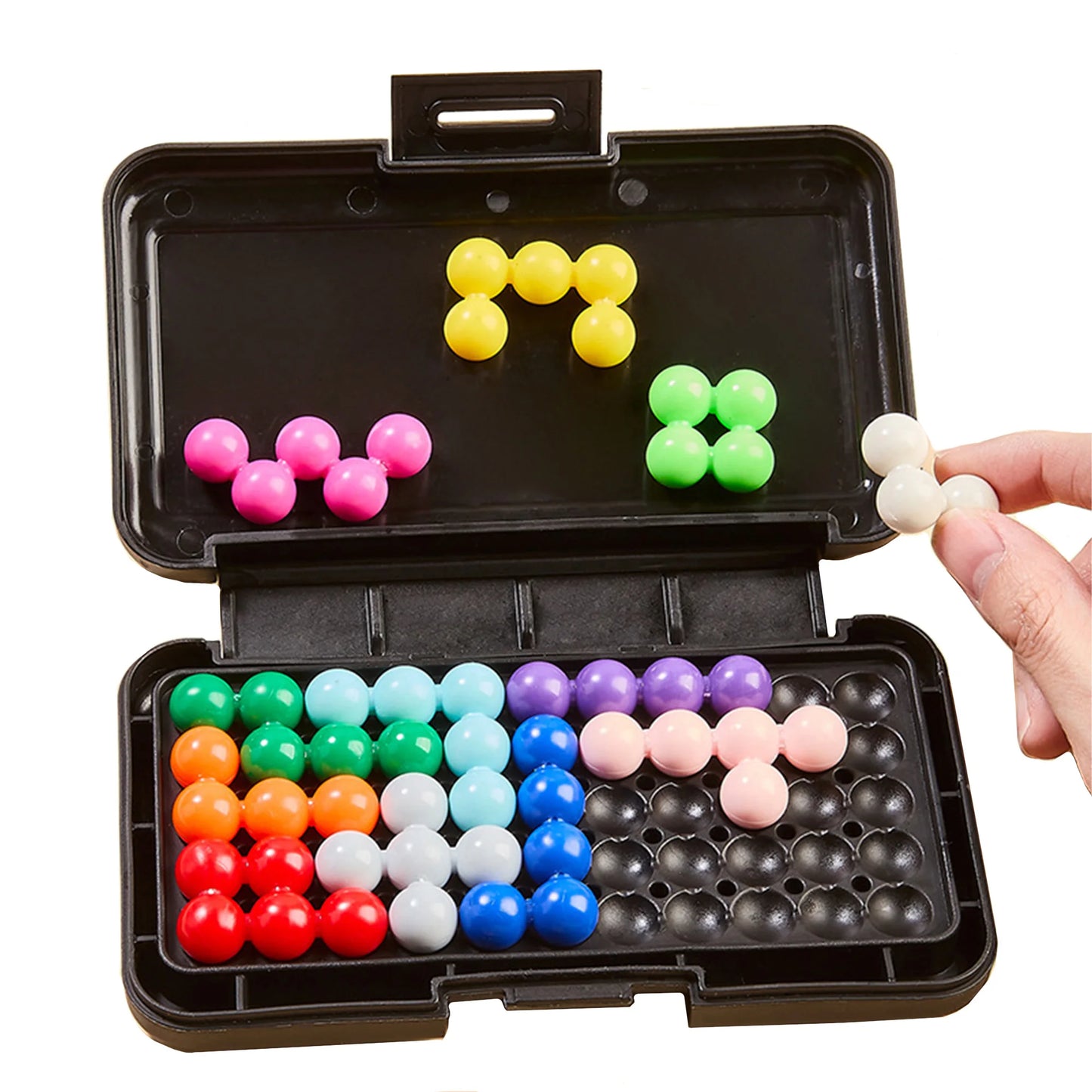 120 Challenges IQ 3D Puzzle Board Game, Classic Pyramid Pearl Logic Game, Montessori Educational Toy & Ideal Gift for Kids