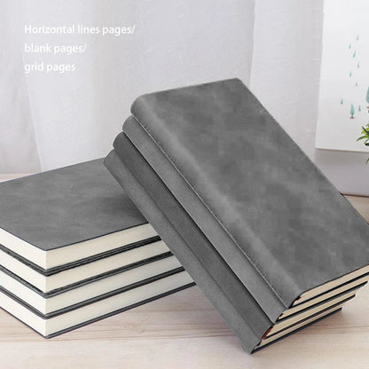 A6 High-End PU Leather Notebook, 200 Pages, Ideal for College Students & Office Use, Professional Work & Meeting Journal, Available in Lined/Blank/Grid Paper