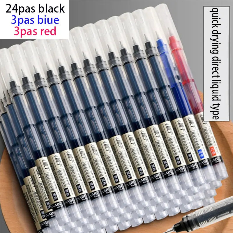 Ballpoint Pen Set: 24/40/80 Black + 3/5/10 Blue/Red | Smooth Writing for College, Office & School | Quick-Drying Ink, Comfortable Grip