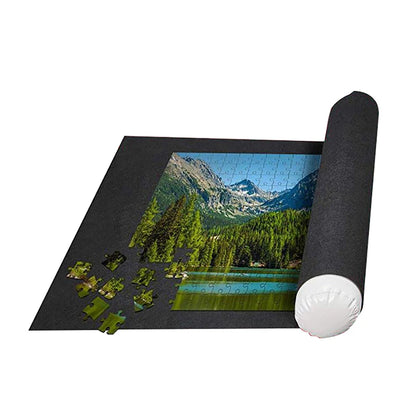 Jigsaw Puzzle Roll-Up Felt Mat – Puzzle Pad & Play Blanket Fits Up To 1500 Pieces, Portable Puzzle Storage Accessory (Mat Only)