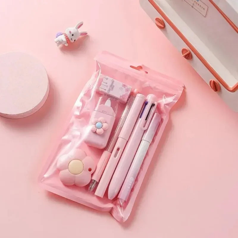 7-in-1 Stationery Set, Back to School & Birthday Gift, Including Pencils, Eraser, Correction Tape, Ideal School Prize for Kids & Office Use