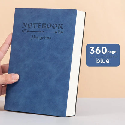 A5 Minimalist Notebook, 360 Pages, Soft Waterproof Leather Cover, Universal Business Memo Diary, Back to School Stationery