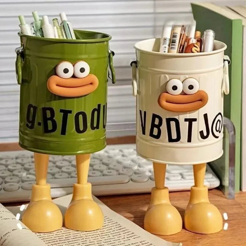 1 Piece Cute Cartoon Desk Organizer, Simple Style Pen Pencil Holder, Multifunctional Stationery Storage for Home Office and Study Use