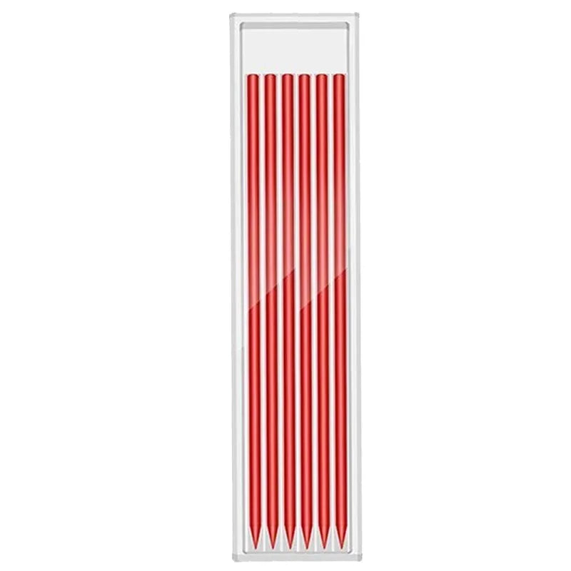 Solid Carpenter Mechanical Pencil for Woodworking & Construction, One-Piece Structure with Built-in Sharpener Pen Cap, Practical Stationery Tool