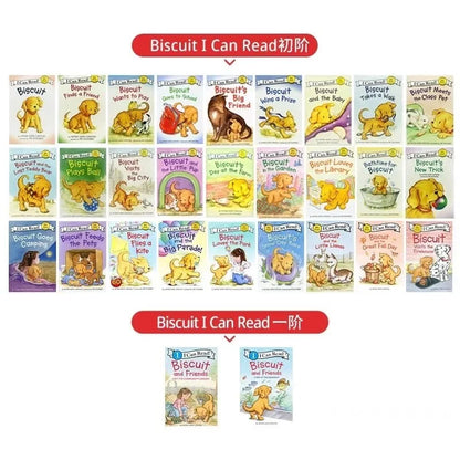 29 Books/Set Biscuit Series I Can Read English Picture Books, Kids Early Education Story Reading Books for Children