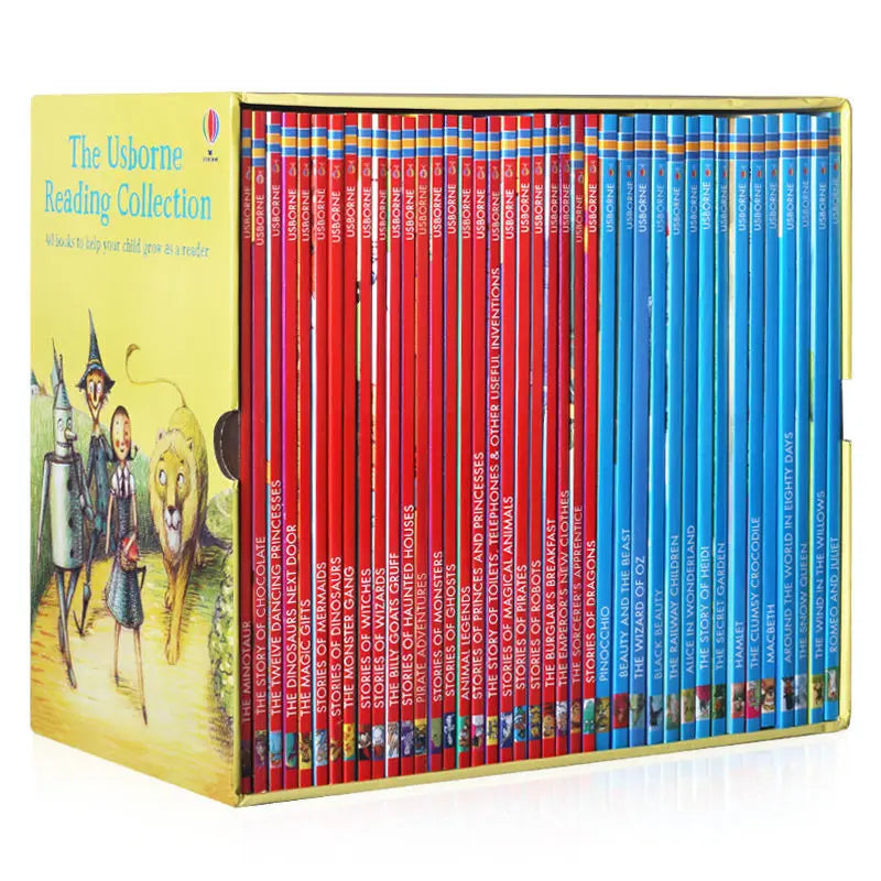 50 Books/Set Usborne My First Reading Library, English Picture Books, Early Vocabulary Learning & Reading Gift for Young Kids