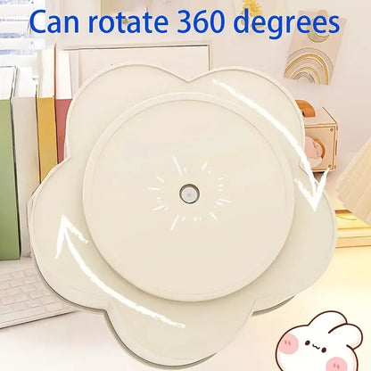 Large Capacity 360° Rotating Desk Organizer, Cute Pen Holder & Stationery Storage Box for Office & School Supplies
