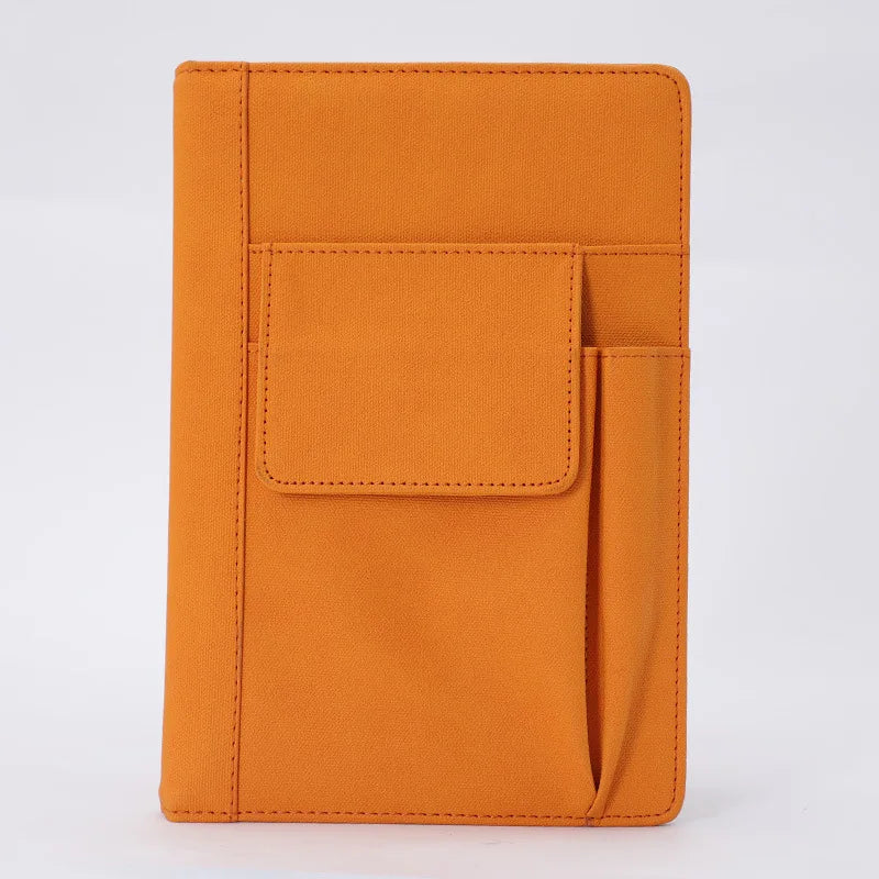 A5 Refillable Leather Journal Notebook, Hardcover, 200 Pages Thick Paper, Ideal for Students & Office Stationery