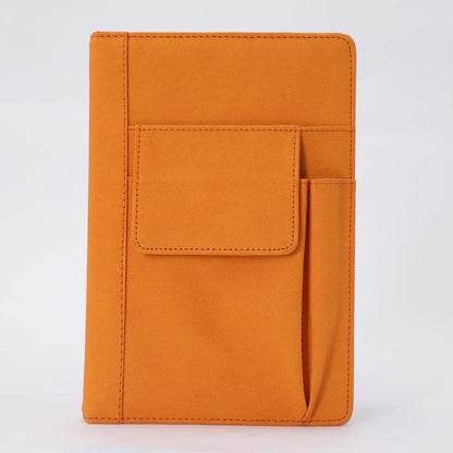 A5 Refillable Leather Journal Notebook, Hardcover, 200 Pages Thick Paper, Ideal for Students & Office Stationery