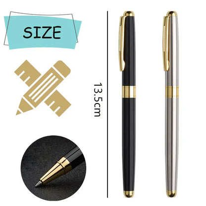 High-Quality Stainless Steel Ballpoint Pen, Business Signature Pen, Refillable Design, Ideal Stationery for Office & School Use