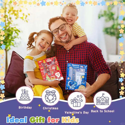 6 Pieces Cute Kids Stationery Set, Cartoon Style Kit with Pencil, Ruler, Eraser & Sharpener, Practical School Study Supplies