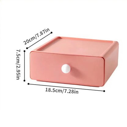 Single Layer Desktop Drawer Organizer, Stackable Design Storage Case, Perfect for Sorting Stationery and Daily Small Items
