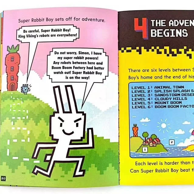 16 Books/Set Press Start English Picture Storybooks, Kids English Reading Learning Books for Children Ages 5 to 8
