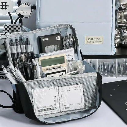 Large Capacity Simple Pencil Case, Multifunctional Stationery Storage Bag, Practical Organizer for Students and Office Use