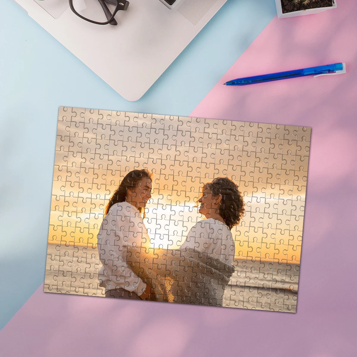 35/300/500/1025 Pcs Personalized Custom Photo Jigsaw Puzzle, Custom Image Upload Puzzle, Unique Souvenir Gift for Family and Friends